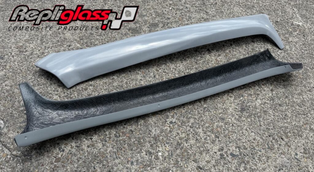 HOLDEN COMMODORE VL AERO WINDSCREEN PILLAR MOULDS (pair) FIBREGLASS ...