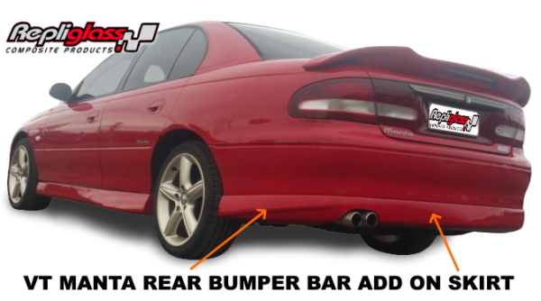 Holden Commodore VT sedan manta style rear bumper bar lower skirt add on lip bodykit part
