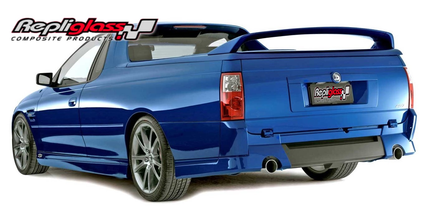 HOLDEN COMMODORE VY / VZ UTE REAR BUMPER BAR TWIN OVAL CURVED EXHAUST